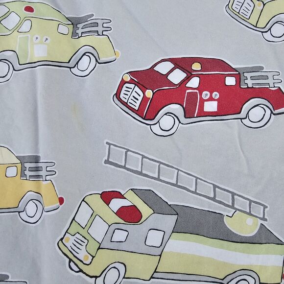 Pottery Barn Kids Full/Queen Fire Trucks Duvet And Single Sham SEE PICTURES! - Picture 6 of 15